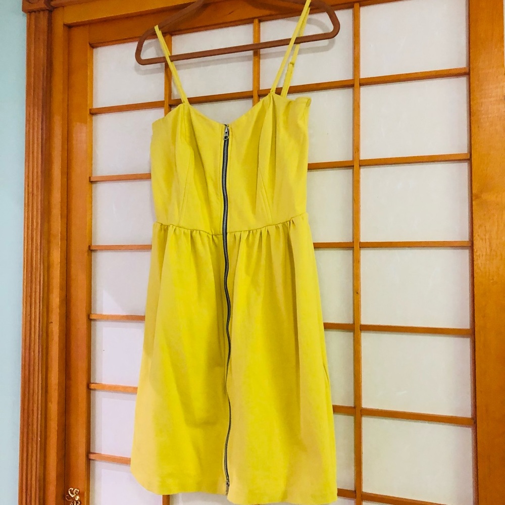 INC bright yellow dress size large